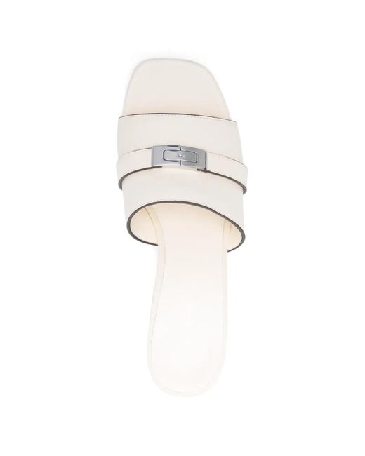 Tory Burch Natural Leelee Heeled Mules
