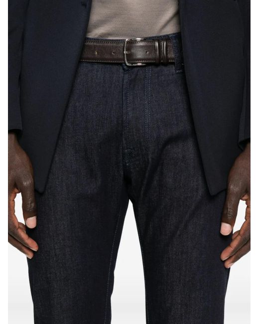 メンズ Corneliani ロゴパッチ ジーンズ Blue