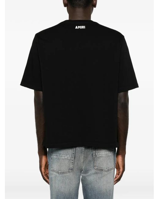 Amiri Black Logo-Print T-Shirt for men