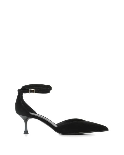 Sergio Levantesi Black Camelia Ankle-Strap Pumps