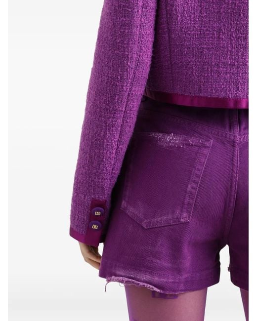 Dolce & Gabbana Purple Single-Breasted Jacket