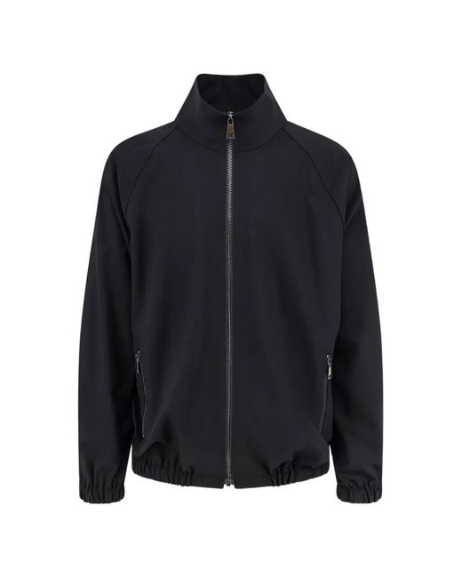 Seven Gauge Blue High-Collar Zip-Up Jacket for men