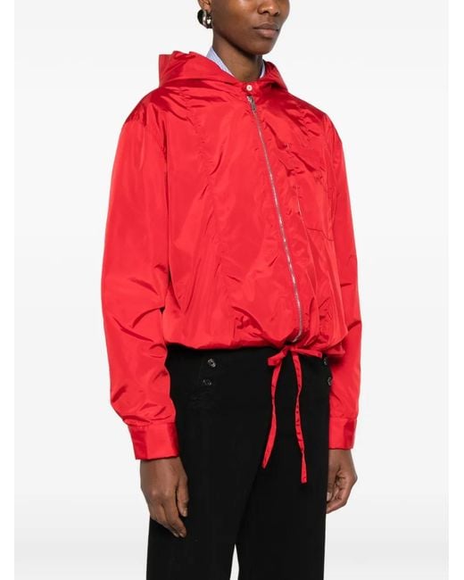 CUANTICO Red Hooded Zip Jacket
