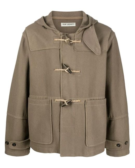 Our Legacy Green Cropped Duffel Jacket for men