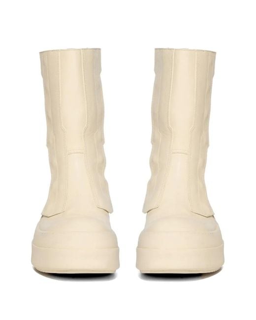 Rick Owens Natural Temple Moto Turbogeo Boots for men