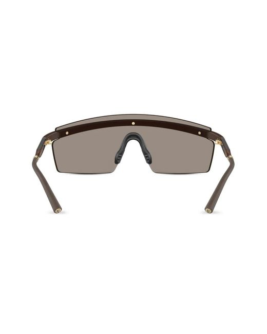 Oliver Peoples Brown R-4 Mask-Frame Sunglasses