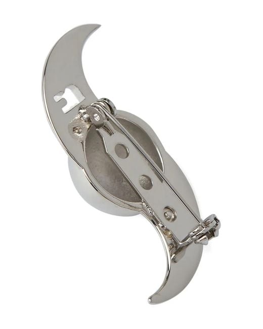Raf Simons Metallic Space Spinner Brooch