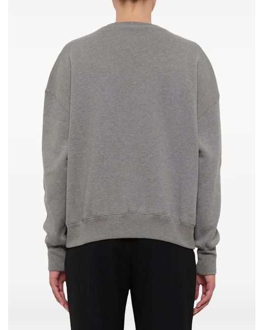 McQueen Gray Sea Creature-Embroidered Sweatshirt