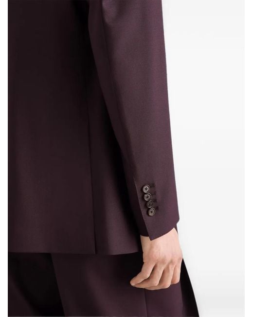 Dolce & Gabbana Purple Palermo Double-Breasted Wool Jacket for men