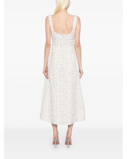 Elie Saab White Zip Fastening Dress