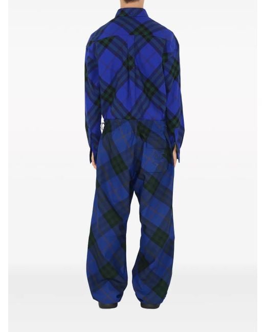 Burberry Geruite Broek in het Blue voor heren