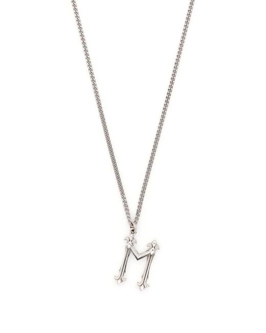 Emanuele Bicocchi Metallic Alphabet Pendant Necklace