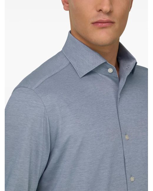 Boggi Blue Jersey Shirt for men