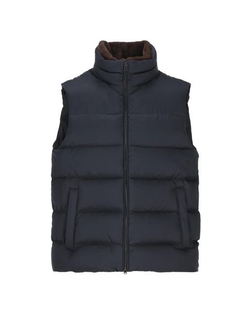 Herno Blue Padded Gilet for men