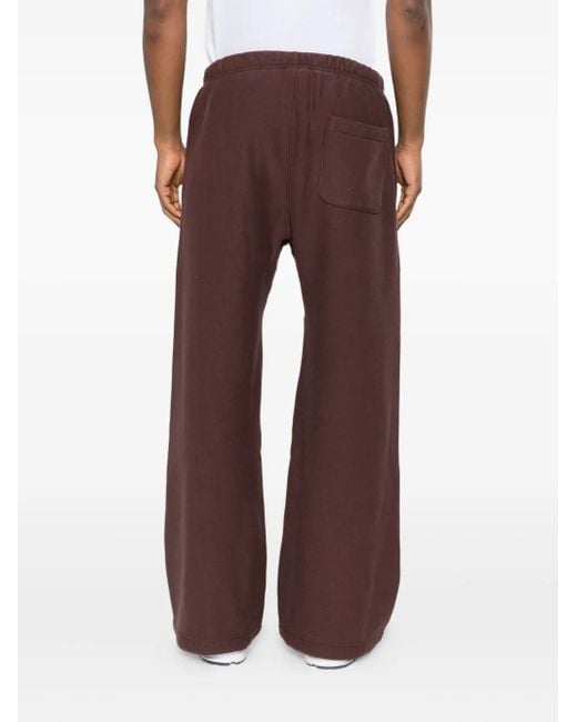 Champion Red Reverse Weave Logo Track Pants for men