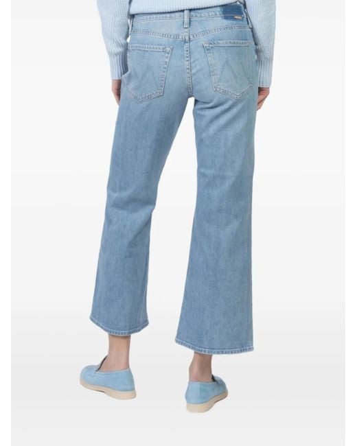 Mother Blue Straight-Leg Jeans