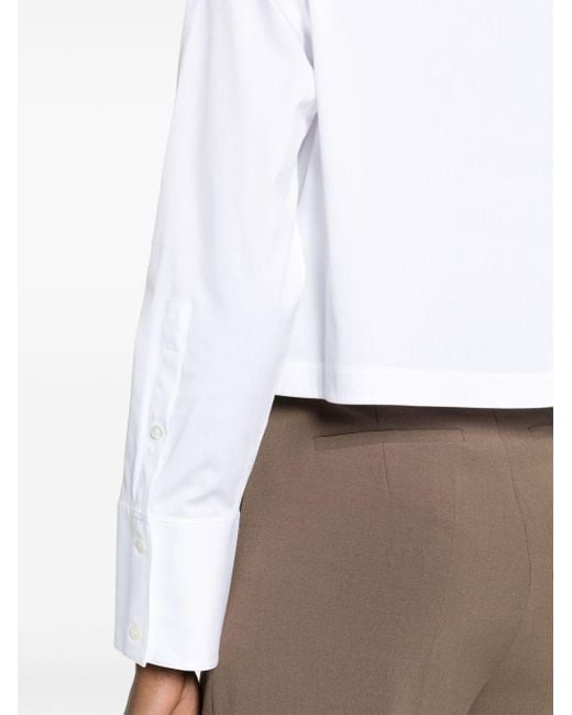 Theory White Boat Blouse