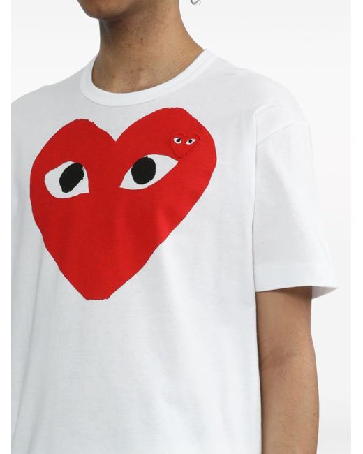 Camiseta Heart Logo COMME DES GARÇONS PLAY de color Red
