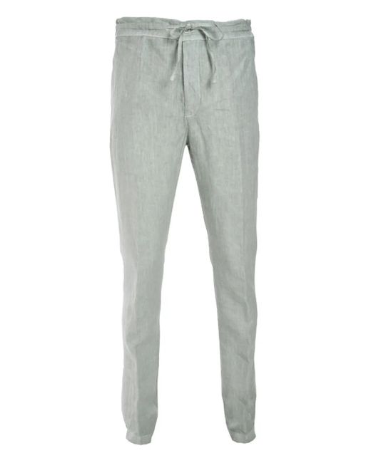 メンズ 120% Lino ドローストリング パンツ Gray