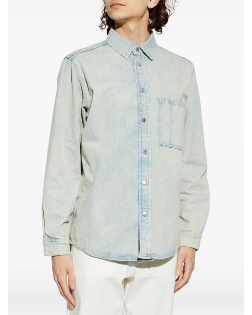 Samsøe & Samsøe Blue Sadamon Pocket Buttoned Shirt for men