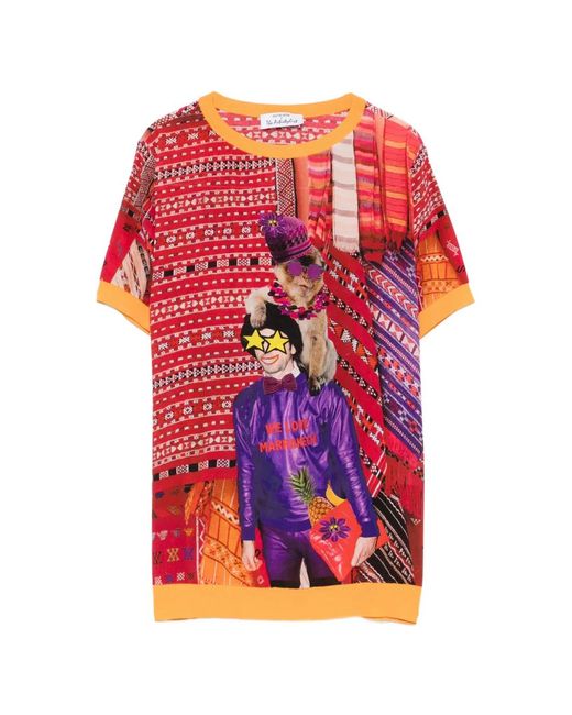 The Artistylist Red Graphic-Print T-Shirt