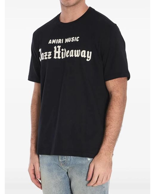 Amiri Black Jazz Hide T-Shirt for men