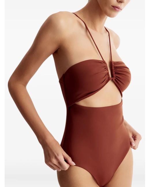 12 STOREEZ Red Badeanzug Mit Cut-Out