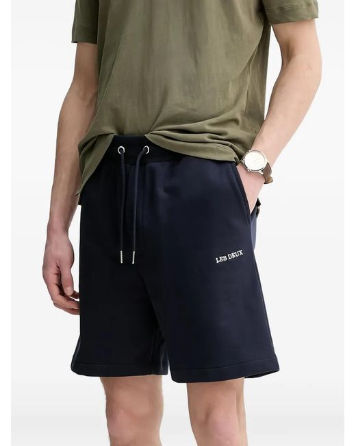 Les Deux Blue Drawstring Shorts for men