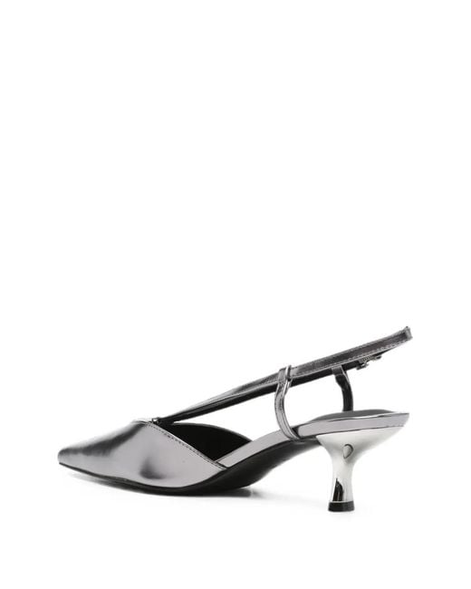 Guess White Pointed-Toe Slingback Pumps