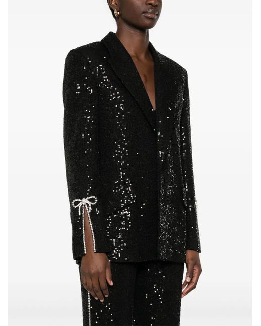 Nissa Black Sequined Blazer