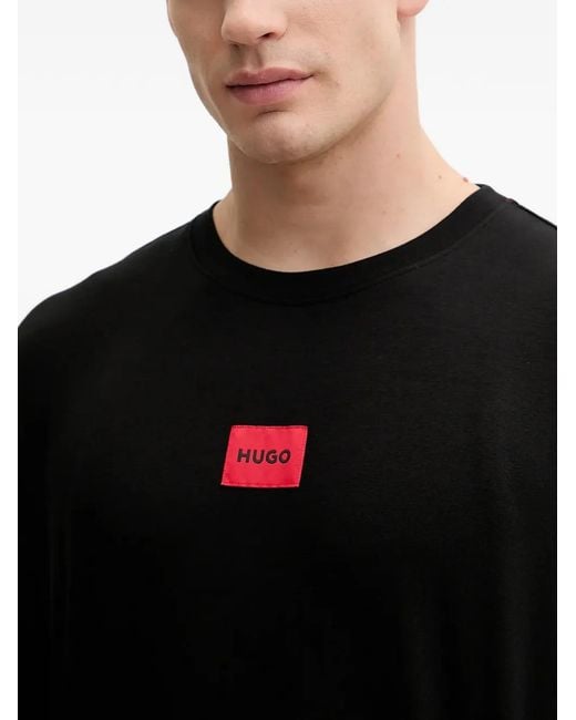 HUGO Pyjama Mit Logo-Patch in Black für Herren