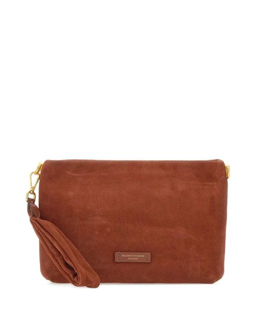 Gianni Chiarini スエード クラッチバッグ Brown