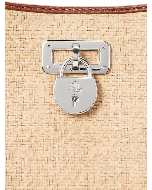 Borsa A Spalla Tanner Con Inserto Intrecciato di Ralph Lauren in Natural