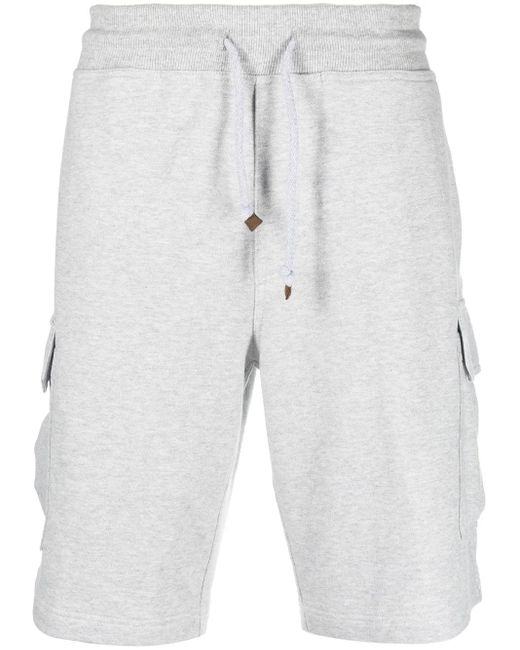 Brunello Cucinelli Gray Drawstring-Waist Bermuda Shorts for men