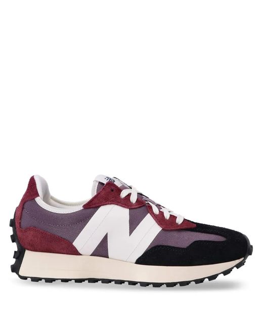 New Balance Purple 327 Logo-Patch Sneakers for men