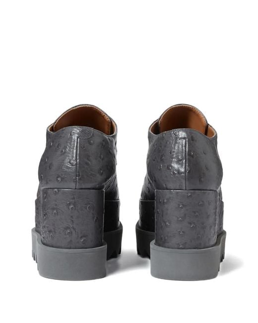 Stella McCartney Gray Platform Wedge Sneakers