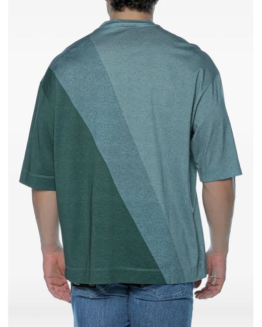 Emporio Armani Green Logo-Detail T-Shirt for men