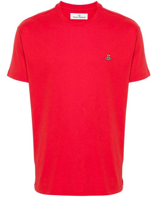 Vivienne Westwood Red T-Shirt mit Logo-Stickerei