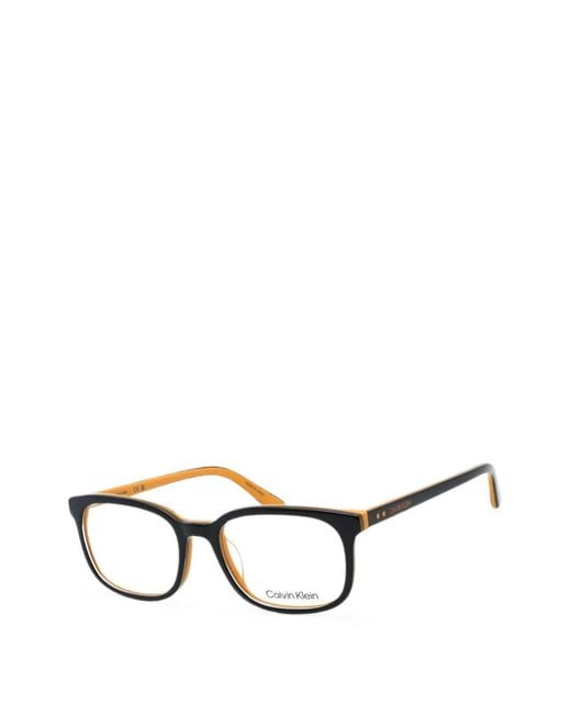 Calvin Klein Black Rectangle-Frame Glasses for men