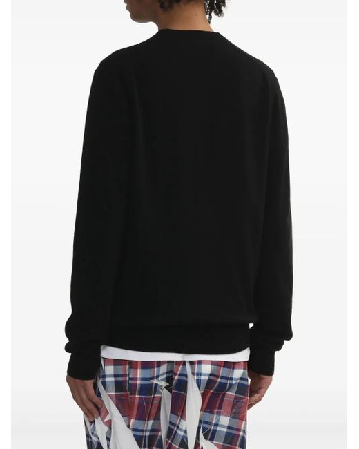 COMME DES GARÇONS PLAY Black Heart-Appliqué Cardigan