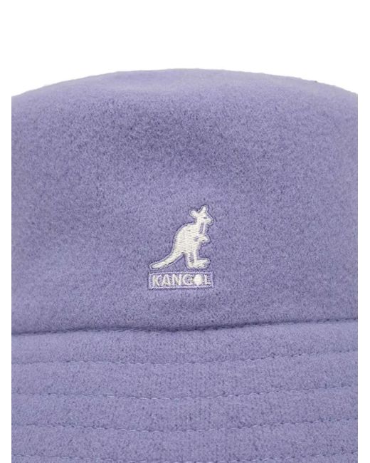Kangol Purple Logo-Patch Bucket Hat