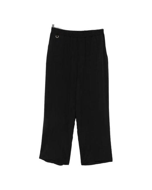MARSĒM Black Elasticated-Waistband D-Ring Trousers for men
