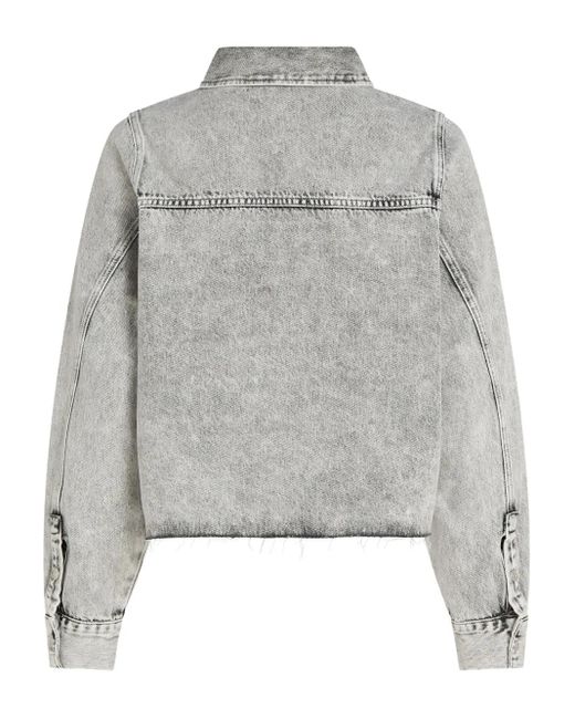 Chemise En Jean À Effet Délavé Karl Lagerfeld en coloris Gray