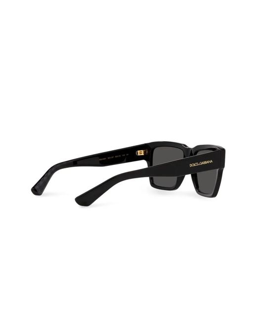Dolce & Gabbana Black Square-Frame Logo-Arm Sunglasses