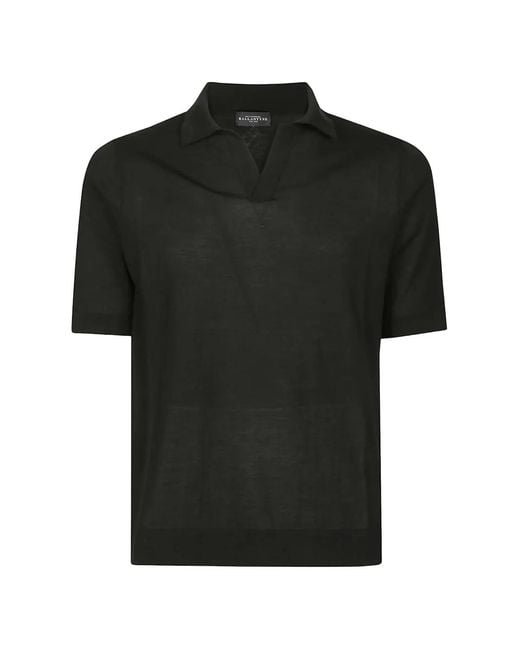 Ballantyne Black Cotton Polo Shirt for men