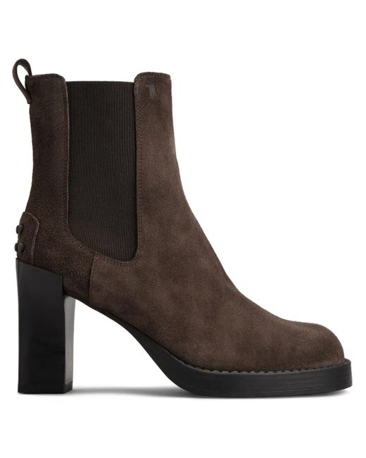 Tod's Brown Suede Chelsea Boots