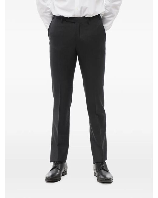Corneliani Black Virgin Wool Trousers for men
