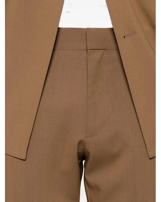 Sandro Brown Concealed-Fastening Trousers for men