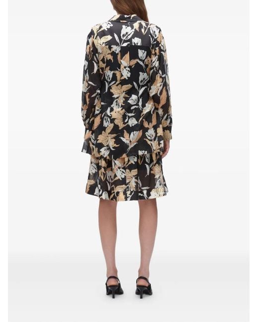 3.1 Phillip Lim フローラル ベルテッド ドレス White