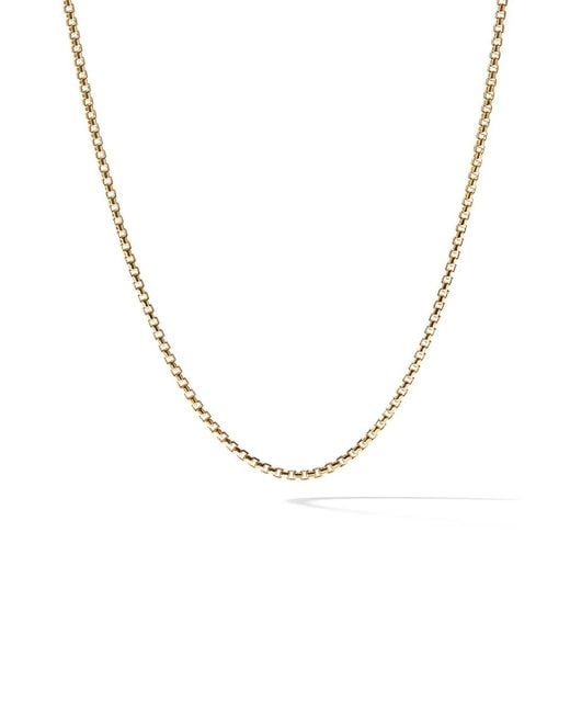 David Yurman Metallic 18Kt Box Chain Necklace